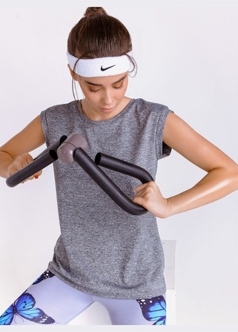 футболка для фитнеса серого цвета Dressa - (324162194)