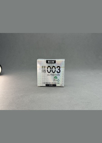 Ультратонкі презервативи 0,03 мм Muaisi 003 Ultrathin Silver 3 шт AVE (304764935)