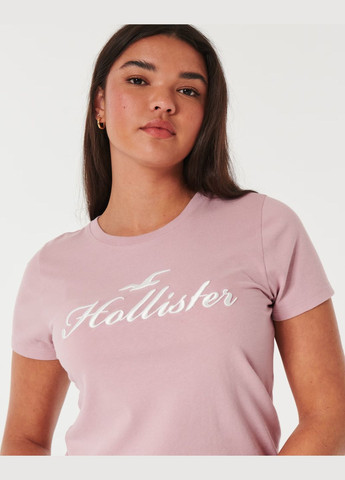 Розовая летняя футболка hc9816w Hollister
