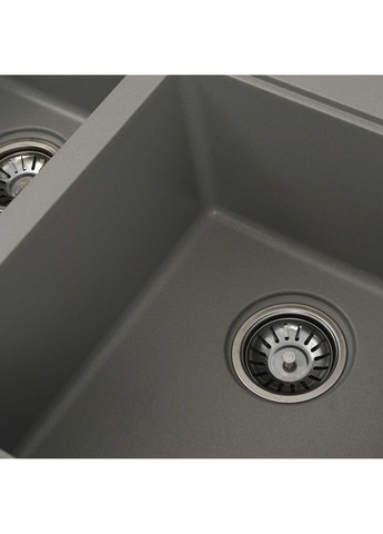Гранитная мойка для кухни HARMONY 7850 матовая Серый металлик Valeso (358059008)