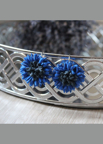 Сережки васильки из полимерной глины ручной работы. Подарок девушке Handmade (321971039)