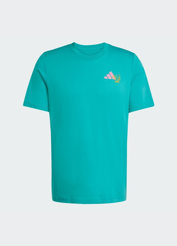 Зелена футболка padel graphic adidas