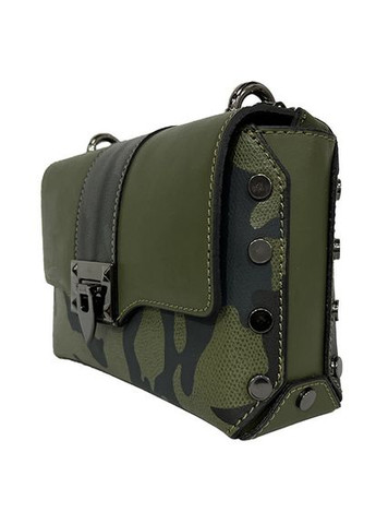 Сумка женская маленькая кожаная итальянская хаки (Д/Ш/В) 21/7/13(см) Felicita (336377584)