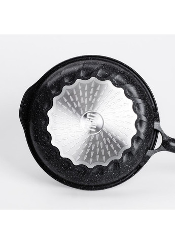 Алюминиевая сковорода 2,8 л с мраморным антипригарным покрытием Ø 28 см толстое дно черный MGC (367724492)