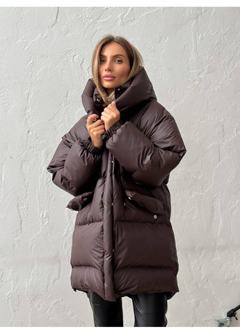 Коричневий зимній Пуховик milirud
