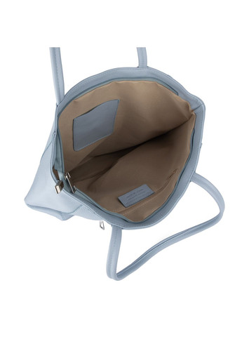 Сумка жіноча шопер шкіряна 02802_m_2 з 2 ручками блакитний Virginia Conti (335076725)