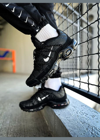 Чорні всесезон кросівки чоловічі nike air max tn plus utility black | аір макс тн плюс чорні No Brand
