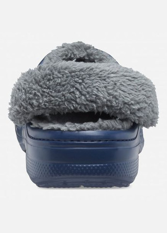 Синие сабо baya lined fuzz-strap clog navy grey 206633 Crocs