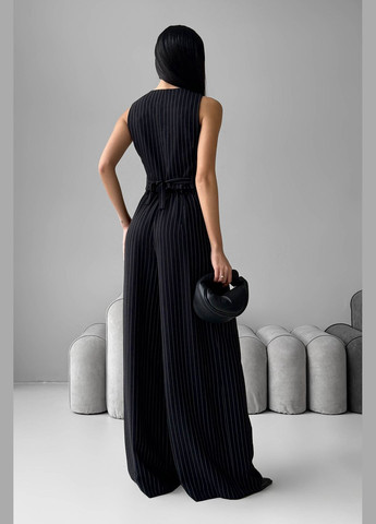 Черные классические, повседневный, кэжуал демисезонные палаццо брюки Jadone Fashion