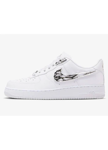 Білі кросівки чоловічі nike air force 1 low molten metal silver white найк аір форс 1 білі демісезон No Brand