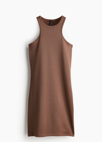 Коричнева кежуал сукня H&M однотонна
