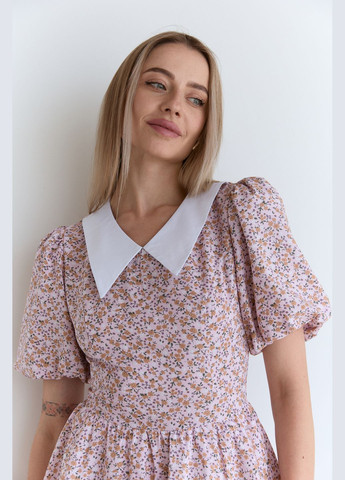 Розовое кэжуал платье с пышной юбкой Azuri с цветочным принтом