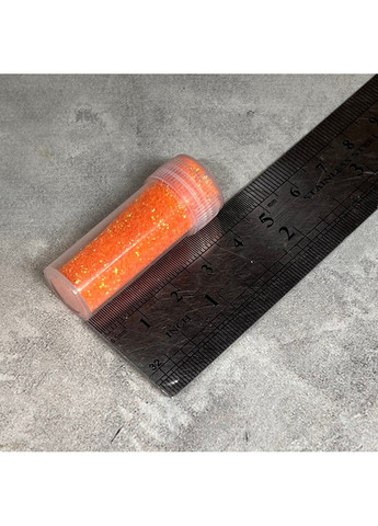 Глітер (блискітки), 1\ 128 (0.2 мм), колір помаранчевий, арт 018223, упаковка ≈ 6,5 грам (з урахуванням баночки) No Brand (332994595)