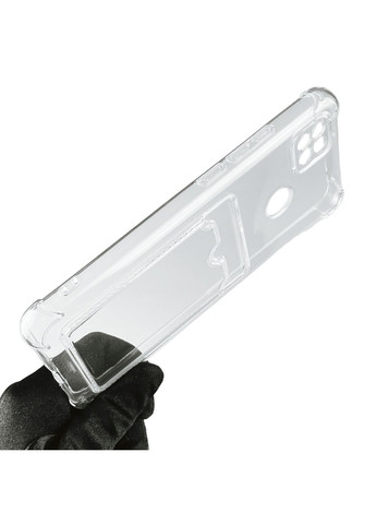 Чохол для Redmi 9C з бронь кутами з кишенею для візиток карток k-pop на сяомі редмі 9с прозорий Xiaomi (366022801)