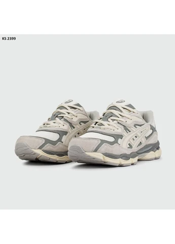 Сірі літні кросівки asics gel-nyc beige grey асікс гель нюк сірі No Brand