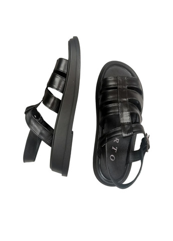 Чорні шкіряні босоніжки Arto (299664935)