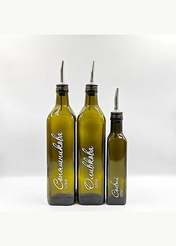 Набор стеклянных бутылок для масла и уксуса 3 шт. с дозатором (750+250 мл) No Brand (298794665)