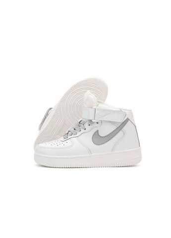 Белые зимние кроссовки зимние мужские и женские nike air force 1 winter high white fur | найк аир форс 1 высокие белые с мехом No Brand