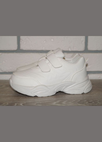 Білі осінні кросівки демісезонні дитячі білі No Brand Aeromax 2497-2