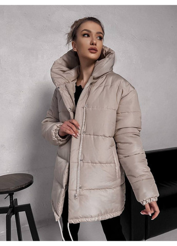 Бежевий демісезонний Пуховик No Brand
