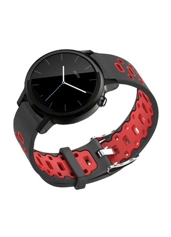 Спортивный ремешок Perfor Classic для часов Motorola Moto 360 2nd gen (42 mm ) - Black&Red Primo (333720091)