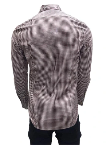 Чоловіча сорочка Men's Slim-Fit Trim Stretch Gingham, розмір M Michael Kors slim fit (370442758)