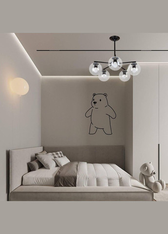 Черная люстра из прозрачных шариков на 5 ламп (52-F150-5 BK+CL) No Brand (370070074)