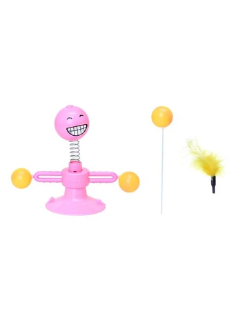 Игрушка для котов Hoopet 05406 Funny Man Pink для подвижных игр с домашними животными Lesko (342118594)