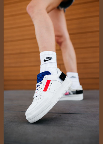 Белые демисезонные кроссовки женские Nike N.354 A!r F0rce 1 Low «White»