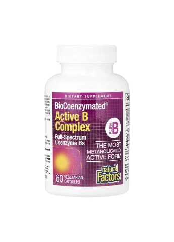 Оригинал! BioCoenzymated Active B Complex - 60 капс Natural Factors (400267412)