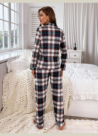 Синяя всесезон женская пижама комплект рубашка брюки (2-300) No Brand