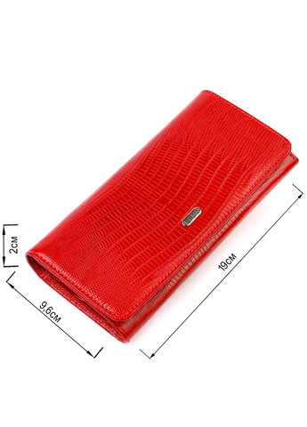 Місткий жіночий гаманець із фактурної натуральної шкіри з тисненням 21709 Canpellini (331907019)