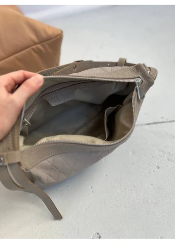 Сумка багет натуральная кожа средняя бежевая 1820 4822-4222 ARTiS Bags (391172844)
