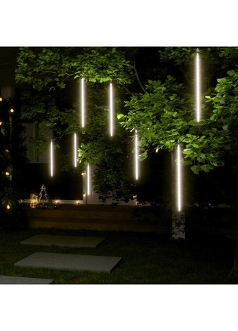 Світлодіодна LED-гірлянда-сосульки для фасаду та вулиці 50 см Білий холодний No Brand (370606349)