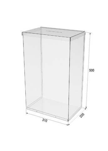 Ящик без замка для пожертвований и сбора денег 310x200x500. Объем 31 литр Ekostar (370948829)