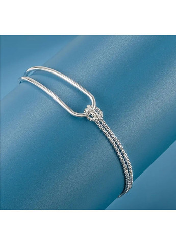 Минималистичная Цепочка Браслет "Узелок", цвет серебро No Brand (329447757)