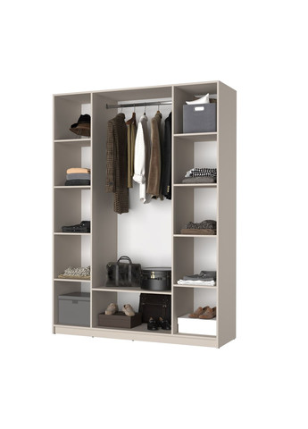 Шафа 4-дверна Оскар ДСП BG, стандарт 160x52x220 см (MBS-4657) MebelStar (366427482)