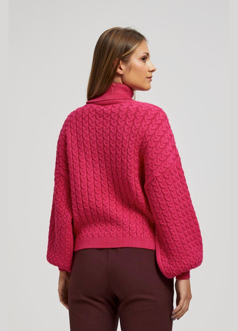 Фуксиновий (колору Фукія) зимовий светр Moodo