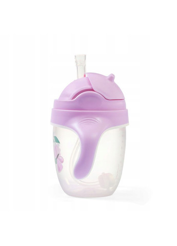 Поилка-непроливайка с отягощенной соломкой и герметичной крышкой Цветочки, 6+, 240 мл () BabyOno 1464/05 (369111552)