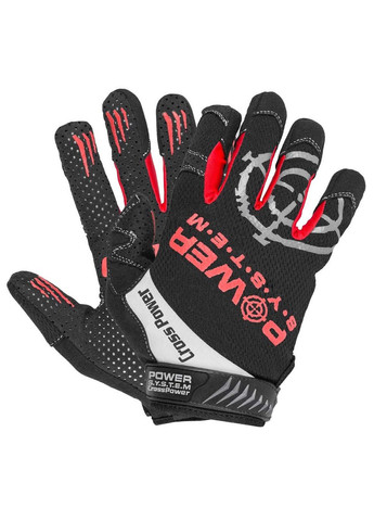 Рукавички для кросфіту з довгим пальцем PS-2860 Cross Power Black/Red S Power System (315934855)