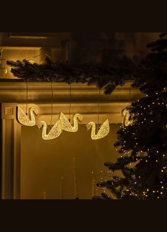 Гирлянда штора с фигурками Сваровски 3 метра 6 ламп теплый желтый свет Garlando (315637039)