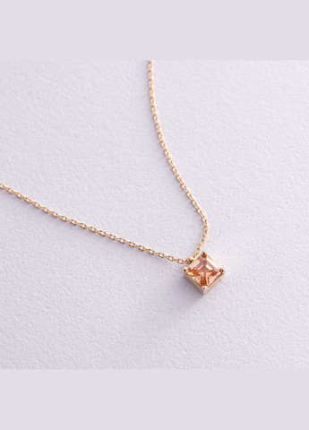 Золоте кольє Альма (помаранчевий фіаніт) кол02366 45 Oniks (264644354)