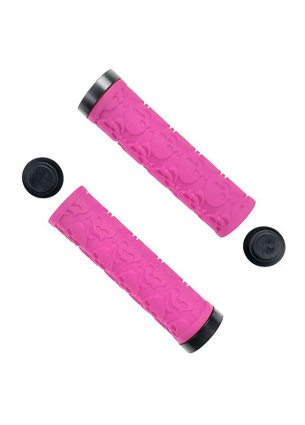 Грипси резинові 125 мм прямі з черепами з ал.замком рожевий (G0001946) No Brand (355802692)