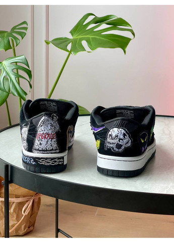 Кросівки жіночі і чоловічі Nike SB DuNike Low Pro QS Neckface black | Найк СБ Данк низькі чорні No Brand чорні демісезони (362207207)