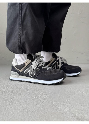 Серые демисезонные кроссовки мужские new balance 574 legacy black grey нью беланс 574 No Brand