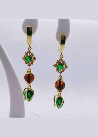 Сережки 3178 з натурального бурштину MINOV (316535434)