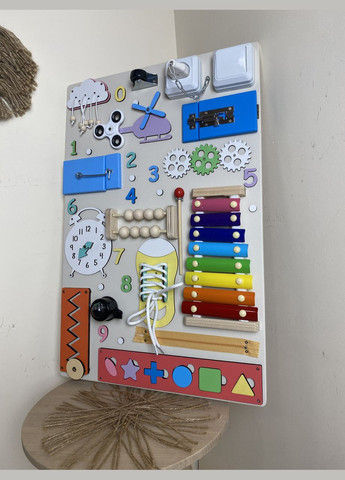 Универсальный бизиборд в цветах радуги 40х60 см No Brand (348357576)