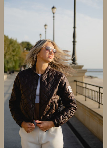 Черная женская куртка цвет коричневый р.42/44 408646 New Trend