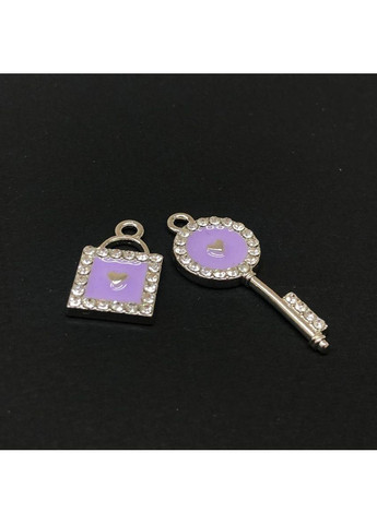 Подвеска "Замочек сиреневый" 11х17 мм, цвет. Plus-plus (352749982)