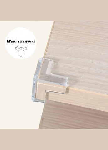 Захист від гострих кутів для дітей, накладка силіконова на кути меблів для дитячої безпеки 10шт No Brand (317751397)